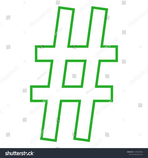 Hashtag Icon Simple Element Illustration Hashtag Stock Vector Royalty