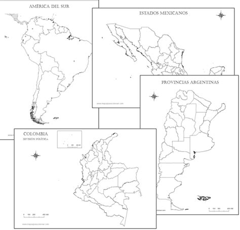 Mapa De Colombia En Blanco Para Colorear Imagui