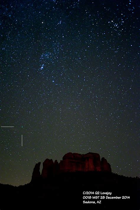 Comet Lovejoy And The Pleiades Flagstaff Altitudes