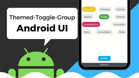 Themed Toggle Button Group Ui Effect In Android Studio Tutorial Kotlin Youtube