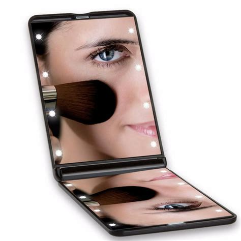 Portable Ultra Thin Led Lighted Compact Women Lady Makeup Mirror