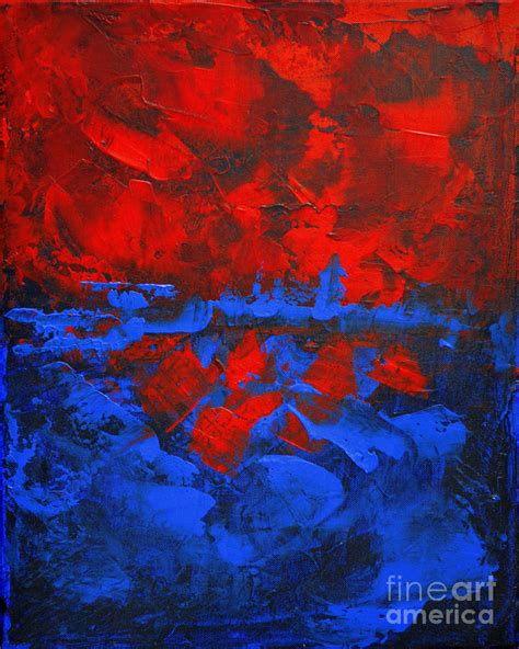 Red Blue Abstract Make It Happen By Chakramoon Painting By
