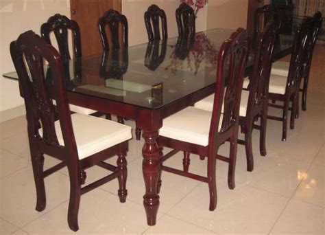 22″w x 19.5″d x 39″h frame: Dining Table Set Modern Home Furniture Mahogany Wood MDF ...