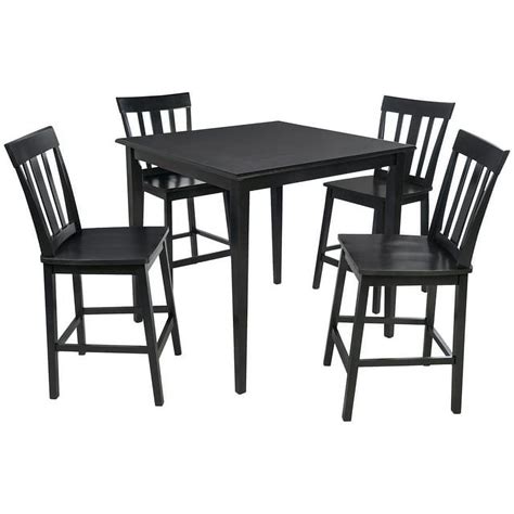 Mainstays 5 Piece Mission Style Counter Height Dining Set Black Color