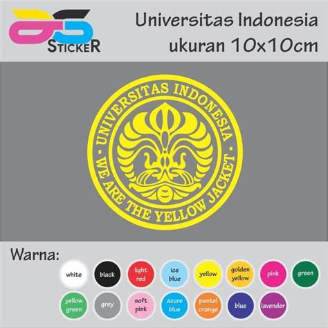 Cutting Sticker Stiker Ui Universitas Indonesia 10x10cm Lazada Indonesia
