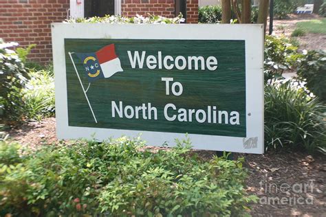 North Carolina Welcome Center Sign Photograph By Sherrie Winstead
