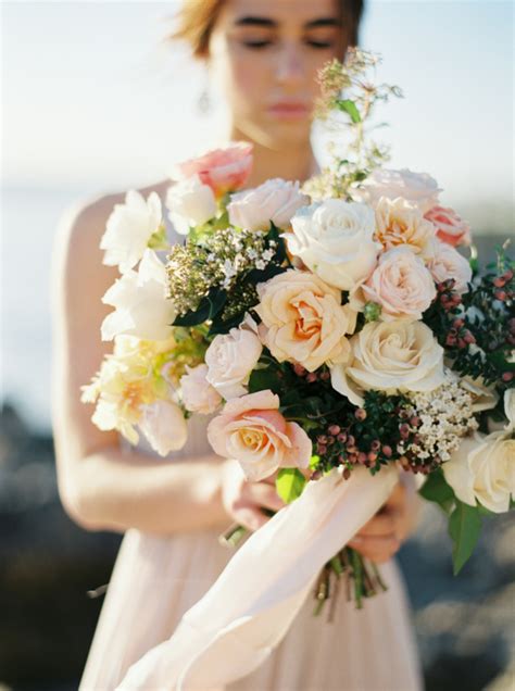 Pale Coral Bouquet Elizabeth Anne Designs The Wedding Blog