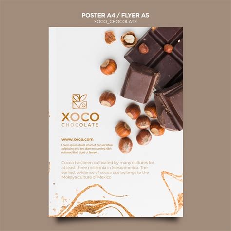 Delicious Chocolate Flyer Template Free Psd File