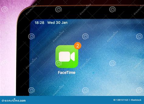 Apple Ipad Pro With Facetime Icon App Editorial Stock Photo Image Of