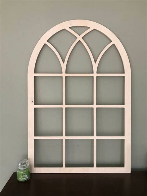 Large Arched Farmhouse Frame Faux Window Frame Arched Etsy