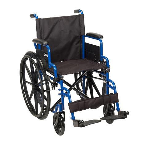 Drive Medical Blue Streak Wheelchair With Flip Back