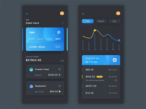 credit card | Mobile app design inspiration, App design, Mobile app design
