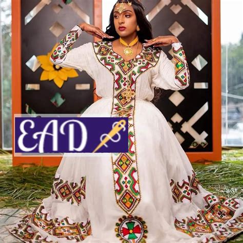 τύπος Κέντρο παραγωγής ένταλμα Ethiopian Habesha Dress 2019 Quagga απαγόρευση Βελούδινη κούκλα