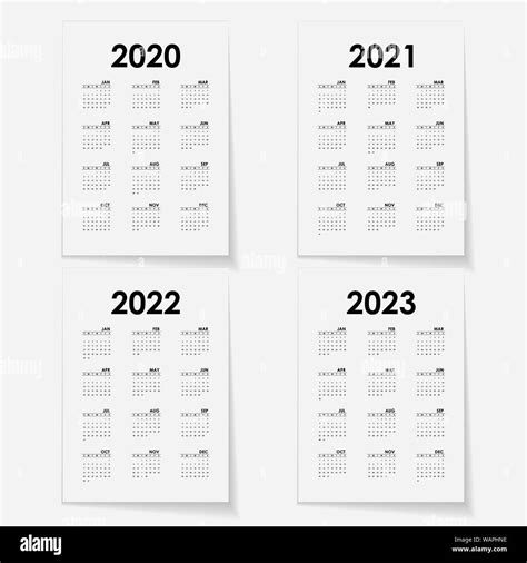 Calendario 2020 20212022 Y 2023 Calendar Templatedesigncalendario