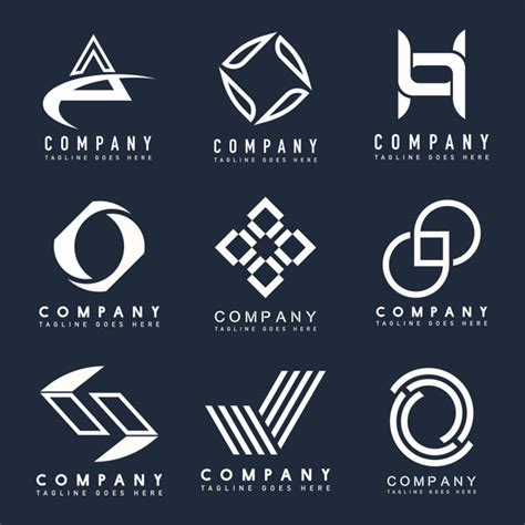 Set Of Company Logo Design Ideas Vector Vector Free Download