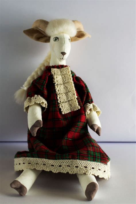 Handmade Goat Stuffed Doll,goat doll/goat figurine/goat 