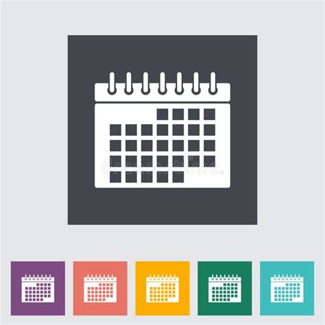 Icône Plate Calendar Kit Pour Choisir Votre Date Vecteur Illustration
