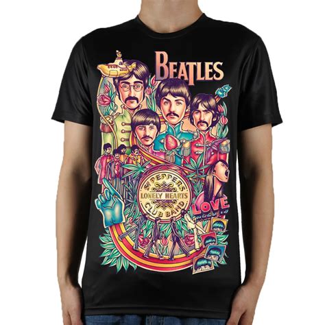 Men Rock Band T Shirts Beatles 3d T Shirts Cool Novelty Short Sleeve