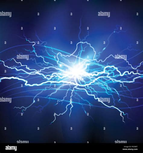 Blue Lightning Background Stock Vector Image And Art Alamy