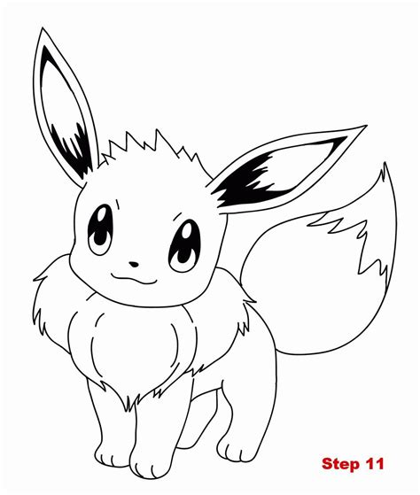 Drawing Pokemon Eevee Pokemon Drawing Easy