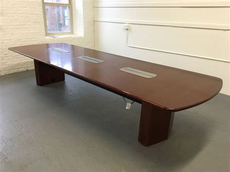 72″ w x 48″ d. 12' x 4' Mahogany Conference Table - Conklin Office Furniture