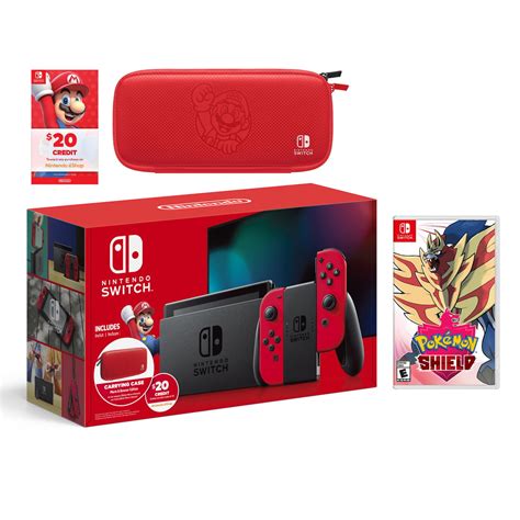 2019 New Nintendo Switch Mario Red Joy Con Improved Battery Console