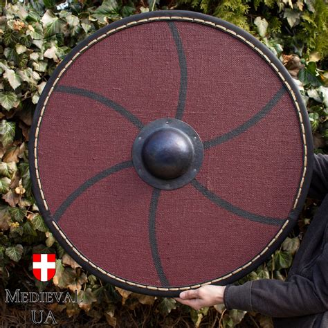 Round Vikings Shield Or Medieval Shield With Shield Boss Etsy