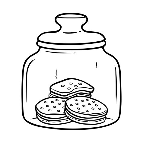 Cookie Jar Coloring Pages Draw Drawing Scout Cookies Template Color