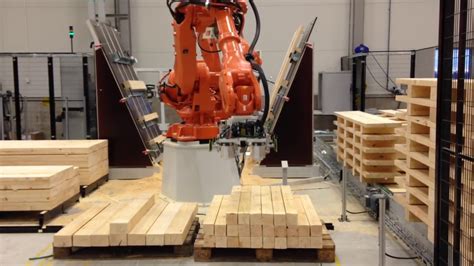 Robotics Abb Robot Wood Pallet Nailing System Youtube