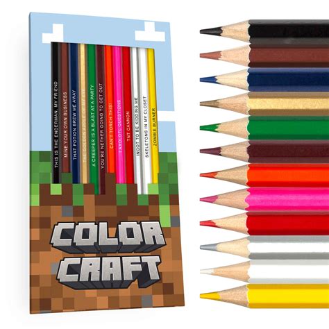 Minecraft Inspired Colored Pencil T Set Colorcraft Pop Colors