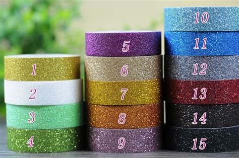 glitter washi tape paper self adhesive stick on sticky craft decorative diy home garden label