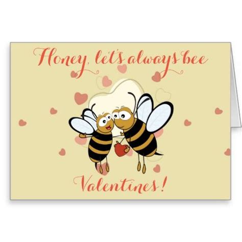 Honey Lets Always Bee Valentines Stationery Note Card Bee Valentine