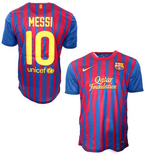 Doch die katalanen lehnen ab. Nike FC Barcelona Trikot 10 Lionel Messi 2011/12 Qatar ...