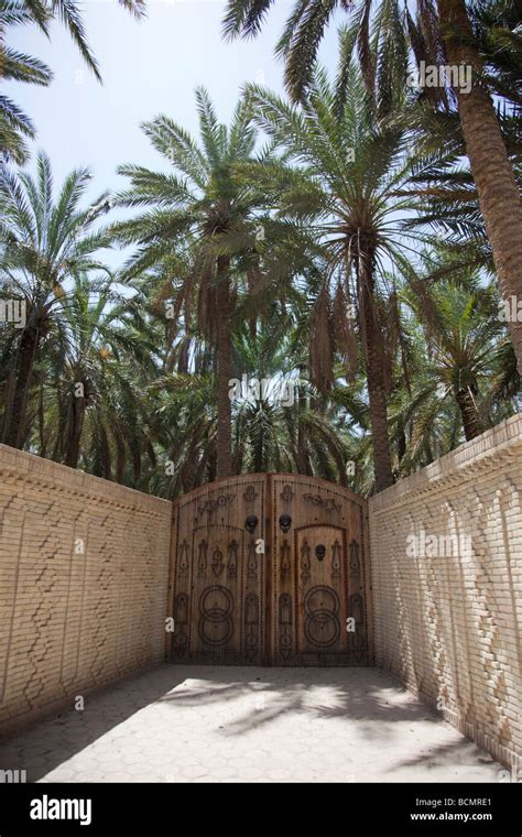 The Entrance To A Compound In The Tozeur Oasis Displays A Traditional
