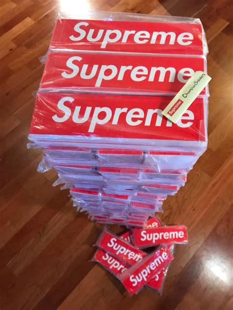 Supreme Supreme Box Logo Sticker Brick Pack Of 100 Red Grailed