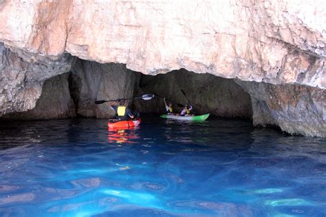 Kayak Adventure Tour In The Blue Caves Of Zakynthos Zante