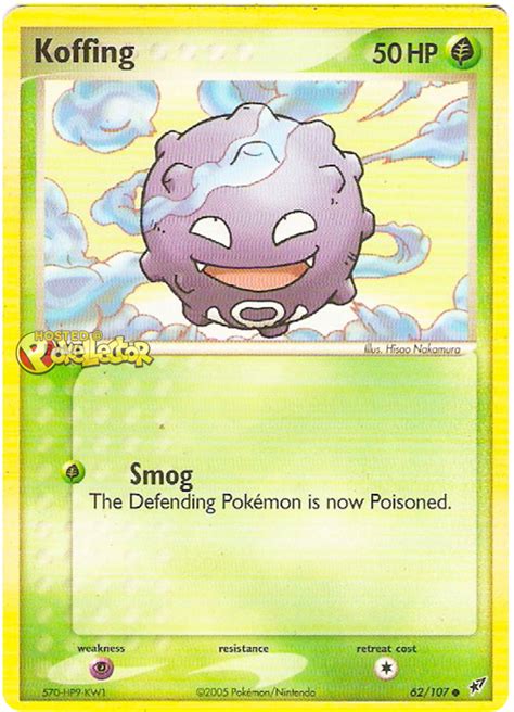 Koffing Ex Deoxys 62 Pokemon Card