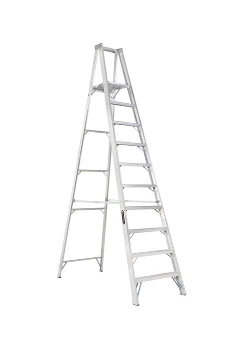 Louisville Ladder 10 Foot Aluminum Industrial Platform Step Ladder