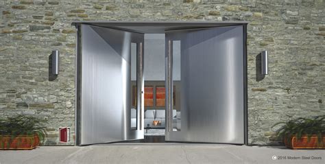 Stainless Steel Double Front Doors Metal Double Entry Doors