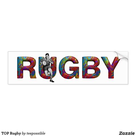 Top Rugby Bumper Sticker Zazzle Bumper Stickers Catch Phrase Bumpers