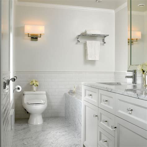 27 elegant carrara marble tile ideas marble tile types. White Marble Bathroom - Traditional - Bathroom - Vancouver ...