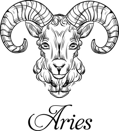 Modern Aries Illustration Hand Stamp Simply Stamps