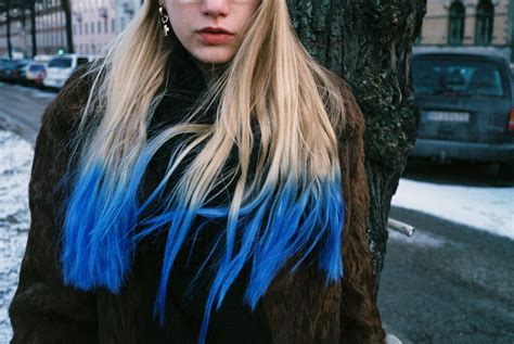 Skinnystranger Wild Hair Color Dip Dye Hair Blue Hair