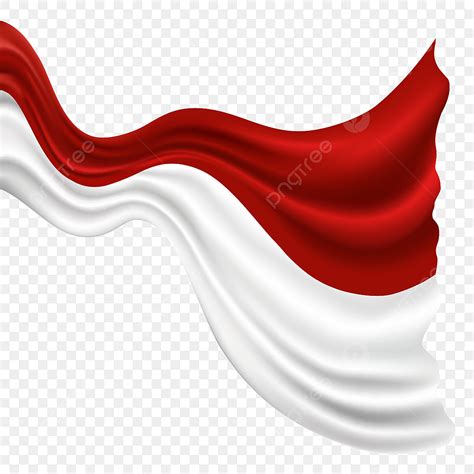 Bendera Merah Putih Melengkung