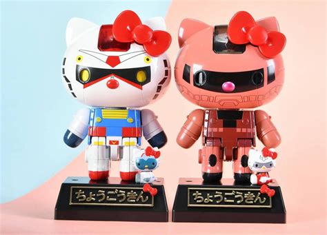 Tamashii Chogokin Gundam And Chars Zaku Ii Hello Kitty Bandai