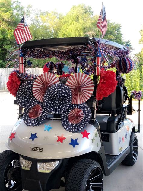 4th Of July Golf Cart Golf Carts Golf Cart Decorations 4th Of July Parade