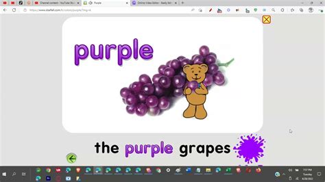 Purple Colors By Starfall Youtube