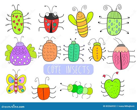 Cute Insects Stock Illustration Illustration Of Collection 83266932
