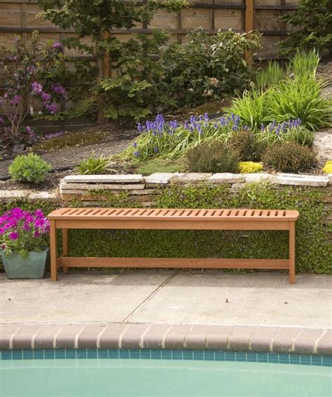 Outdoor Bench 5 Long Wood Bench Backless Gardeners