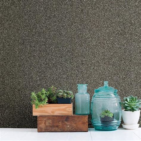 Wm606690 Faux Mica Vermiculite Imitation Gray Charcoal Wallpaper